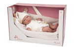 Billede af Dukke Reborn 40 cm.  Aday m. beige babynest