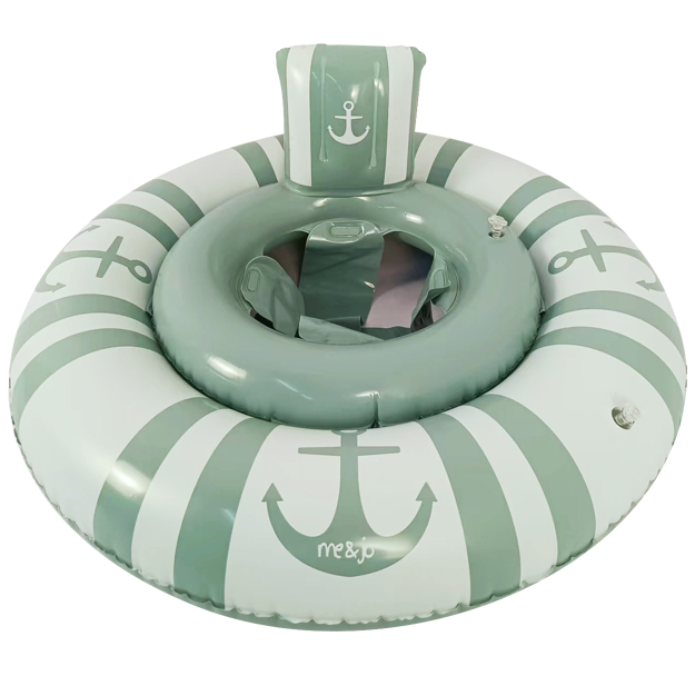 Billede af Baby badering i grøn, 65 cm / Baby swim seat in green