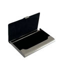 Billede af Visitkortetui/Name MEGA card holder stål/steel - 41 gram m/ sort filt